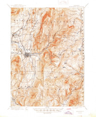 Bennington, Vermont 1898 (1945) USGS Old Topo Map Reprint 15x15 VT Quad 337852