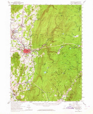 Bennington, Vermont 1954 (1964) USGS Old Topo Map Reprint 15x15 VT Quad 337854