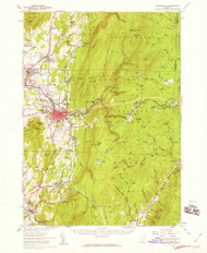 Bennington, Vermont 1954 (1960) USGS Old Topo Map Reprint 15x15 VT Quad 337855