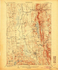 Brandon, Vermont 1904 () USGS Old Topo Map Reprint 15x15 VT Quad 337857