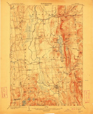 Brandon, Vermont 1904 (1911) USGS Old Topo Map Reprint 15x15 VT Quad 337858