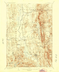 Brandon, Vermont 1904 (1923) USGS Old Topo Map Reprint 15x15 VT Quad 337859