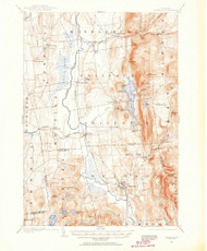 Brandon, Vermont 1902 (1956) USGS Old Topo Map Reprint 15x15 VT Quad 337861