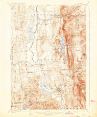 Brandon, Vermont 1904 (1935) USGS Old Topo Map Reprint 15x15 VT Quad 337862