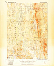 Brandon, Vermont 1920 () USGS Old Topo Map Reprint 15x15 VT Quad 460004