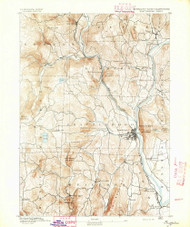 Brattleboro, Vermont 1891 () USGS Old Topo Map Reprint 15x15 VT Quad 337864