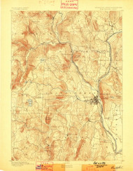 Brattleboro, Vermont 1893 (1898) USGS Old Topo Map Reprint 15x15 VT Quad 337866