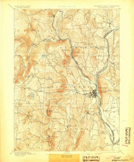 Brattleboro, Vermont 1893 (1905) USGS Old Topo Map Reprint 15x15 VT Quad 337867
