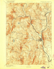 Brattleboro, Vermont 1893 (1916) USGS Old Topo Map Reprint 15x15 VT Quad 337869