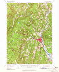 Brattleboro, Vermont 1954 (1965) USGS Old Topo Map Reprint 15x15 VT Quad 337873