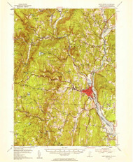 Brattleboro, Vermont 1954 (1958) USGS Old Topo Map Reprint 15x15 VT Quad 337874