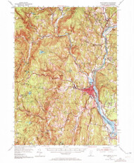 Brattleboro, Vermont 1954 (1972) USGS Old Topo Map Reprint 15x15 VT Quad 337876