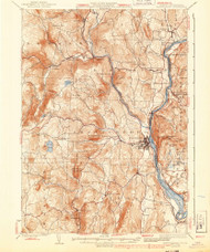 Brattleboro, Vermont 1935 (1939) USGS Old Topo Map Reprint 15x15 VT Quad 337878