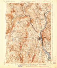 Brattleboro, Vermont 1935 (1939) USGS Old Topo Map Reprint 15x15 VT Quad 337879