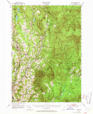 Burke, Vermont 1951 (1966) USGS Old Topo Map Reprint 15x15 VT Quad 337883