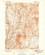 Burke, Vermont 1951 (1953) USGS Old Topo Map Reprint 15x15 VT Quad 337885