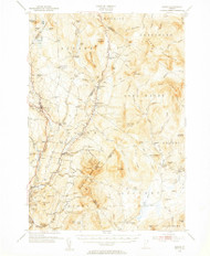 Burke, Vermont 1951 (1956) USGS Old Topo Map Reprint 15x15 VT Quad 460006