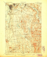 Burlington, Vermont 1906 () USGS Old Topo Map Reprint 15x15 VT Quad 337889