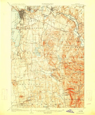 Burlington, Vermont 1906 (1914) USGS Old Topo Map Reprint 15x15 VT Quad 337890