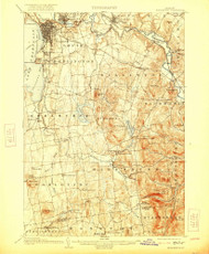 Burlington, Vermont 1906 (1921) USGS Old Topo Map Reprint 15x15 VT Quad 337892