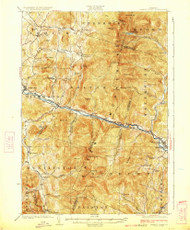 Camels Hump, Vermont 1924 () USGS Old Topo Map Reprint 15x15 VT Quad 337902