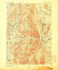 Castleton, Vermont 1897 (1900) USGS Old Topo Map Reprint 15x15 VT Quad 337914
