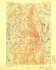 Castleton, Vermont 1897 (1906) USGS Old Topo Map Reprint 15x15 VT Quad 337915
