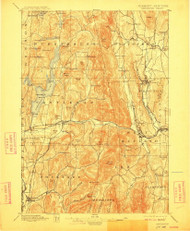 Castleton, Vermont 1897 (1912) USGS Old Topo Map Reprint 15x15 VT Quad 337916