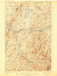 Enosburg Falls, Vermont 1924 () USGS Old Topo Map Reprint 15x15 VT Quad 337933
