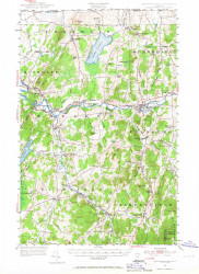 Enosburg Falls, Vermont 1953 (1966) USGS Old Topo Map Reprint 15x15 VT Quad 337938