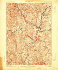 Hanover, Vermont 1908 (1913) USGS Old Topo Map Reprint 15x15 VT Quad 337961
