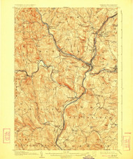 Hanover, Vermont 1908 (1924) USGS Old Topo Map Reprint 15x15 VT Quad 337962