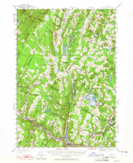 Hardwick, Vermont 1951 (1965) USGS Old Topo Map Reprint 15x15 VT Quad 337972