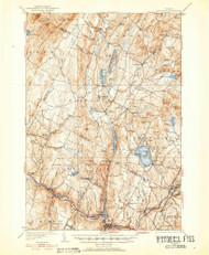 Hardwick, Vermont 1951 (1952) USGS Old Topo Map Reprint 15x15 VT Quad 337973