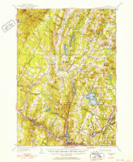 Hardwick, Vermont 1951 (1952) USGS Old Topo Map Reprint 15x15 VT Quad 337974