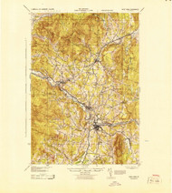 Hyde Park, Vermont 1943 (1943) USGS Old Topo Map Reprint 15x15 VT Quad 337981