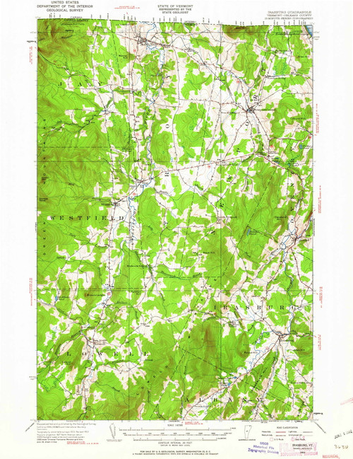 Irasburg Vermont 1953 1962 Usgs Old Topo Map Reprint 15x15 Vt Quad