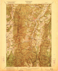 Lincoln Mountain, Vermont 1921 () USGS Old Topo Map Reprint 15x15 VT Quad 338014
