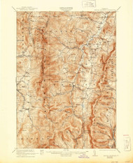Lincoln Mountain, Vermont 1921 (1944) USGS Old Topo Map Reprint 15x15 VT Quad 338018