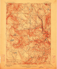 Londonderry, Vermont 1899 (1912) USGS Old Topo Map Reprint 15x15 VT Quad 338031