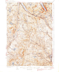 Lyndonville, Vermont 1939 () USGS Old Topo Map Reprint 15x15 VT Quad 338049