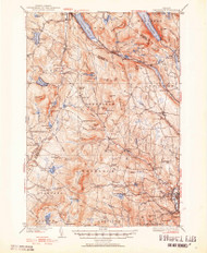 Lyndonville, Vermont 1951 () USGS Old Topo Map Reprint 15x15 VT Quad 338053