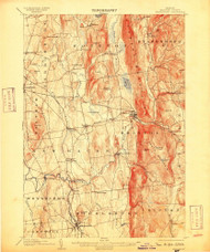 Middlebury, Vermont 1905 (1913) USGS Old Topo Map Reprint 15x15 VT Quad 338064