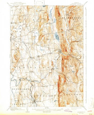 Middlebury, Vermont 1905 (1943) USGS Old Topo Map Reprint 15x15 VT Quad 338070