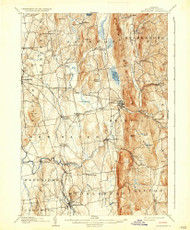 Middlebury, Vermont 1905 (1935) USGS Old Topo Map Reprint 15x15 VT Quad 338071