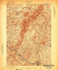 Montpelier, Vermont 1921 () USGS Old Topo Map Reprint 15x15 VT Quad 338085