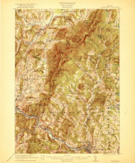 Montpelier, Vermont 1921 () USGS Old Topo Map Reprint 15x15 VT Quad 338087