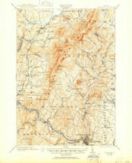 Montpelier, Vermont 1921 (1951) USGS Old Topo Map Reprint 15x15 VT Quad 338090