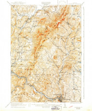 Montpelier, Vermont 1921 (1943) USGS Old Topo Map Reprint 15x15 VT Quad 338091