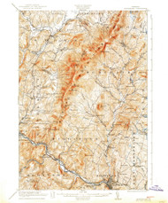 Montpelier, Vermont 1921 (1938) USGS Old Topo Map Reprint 15x15 VT Quad 338092